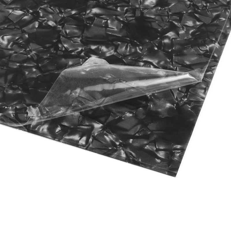 FLEOR 20x17cm Acoustic Pickguard Blank Material Self Adhesive Guitar Pick Guard Scratch Plate Sheet, Black Pearl - Image 3